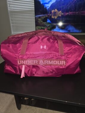 Under Armour Pink Duffel Bag - Women's Travel & Gym Tote